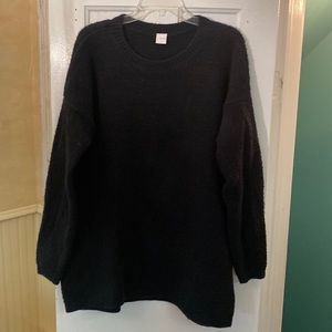 LOLE lg -  xl black sweater tunic pull-over washable warm comfortable cotton